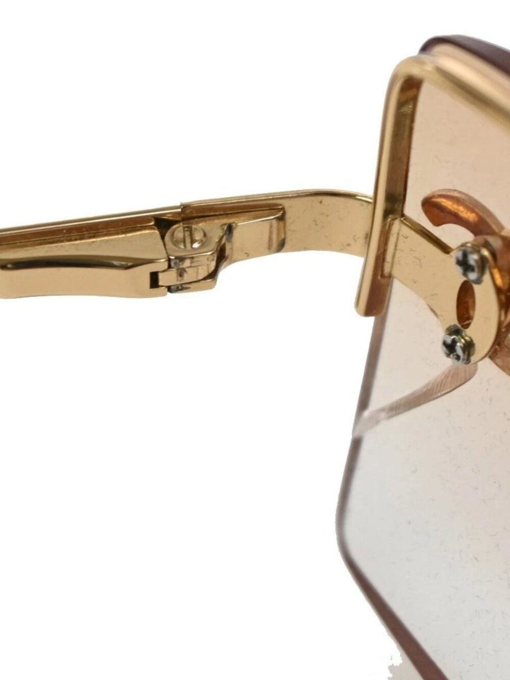 CHANEL CC Logo Rhinestone Rimless Sunglasses 4092-B Plastic Metal GHW 63RL930 - Picture 10 of 16